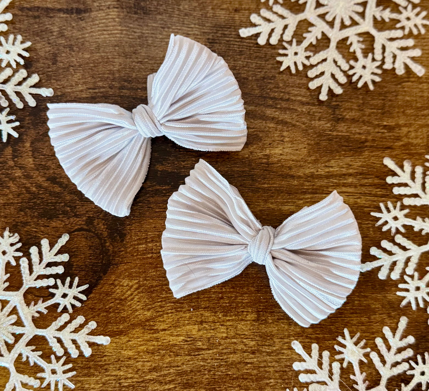 Pleated Silver Dainty Set