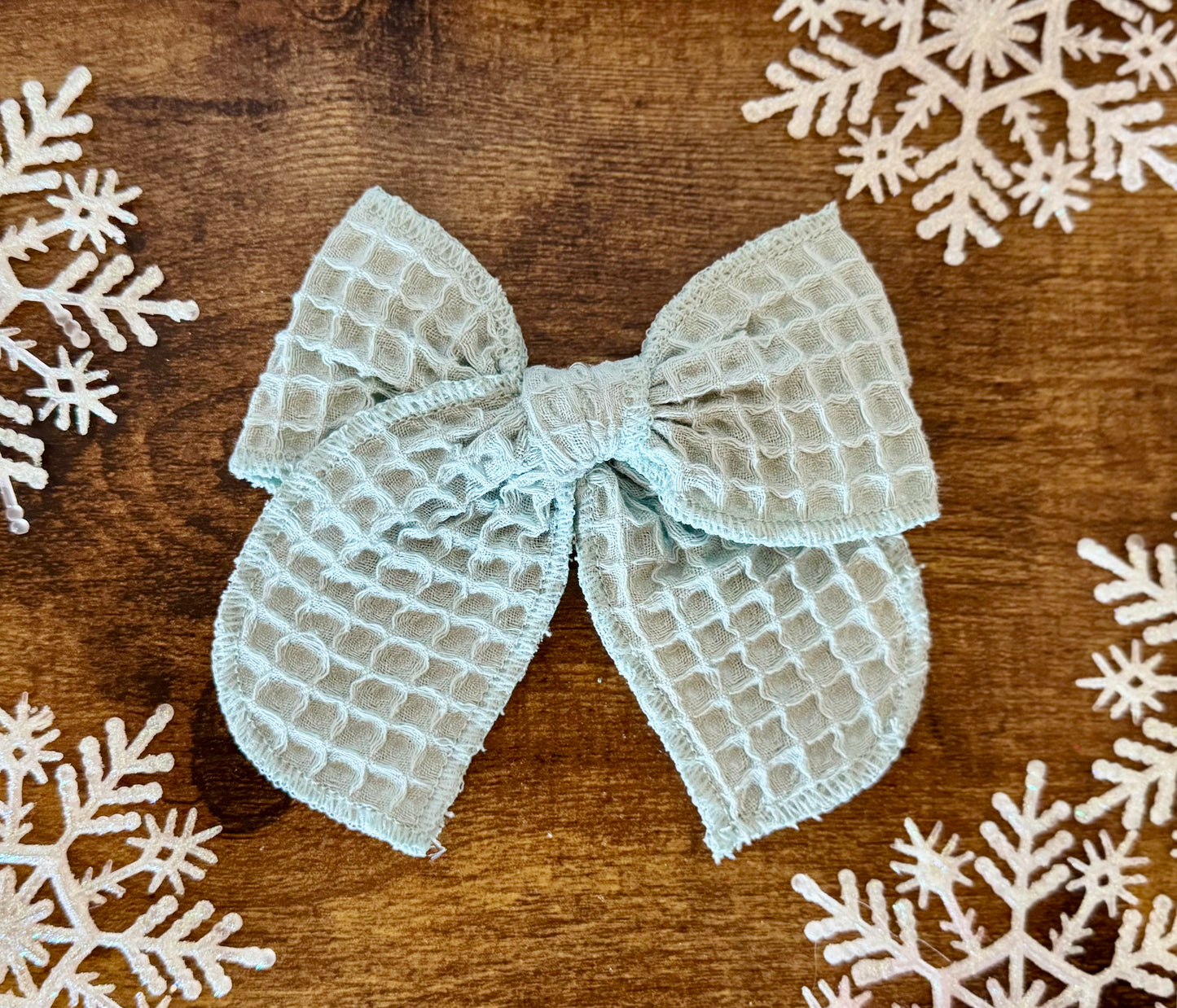 Blue Waffle Sailor Bow