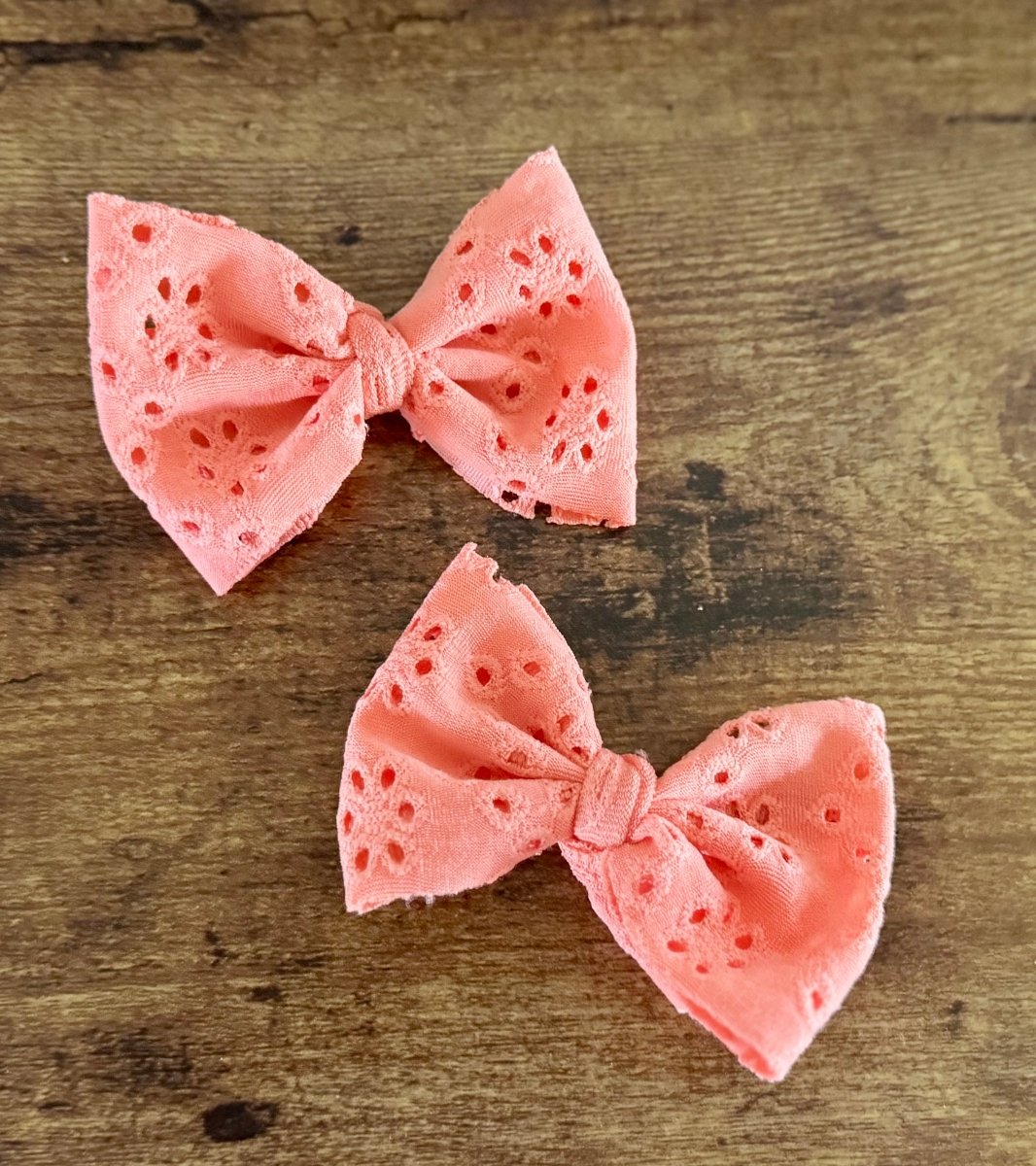 Coral Eyelet Dainty Set - EmZo Bowsdainty