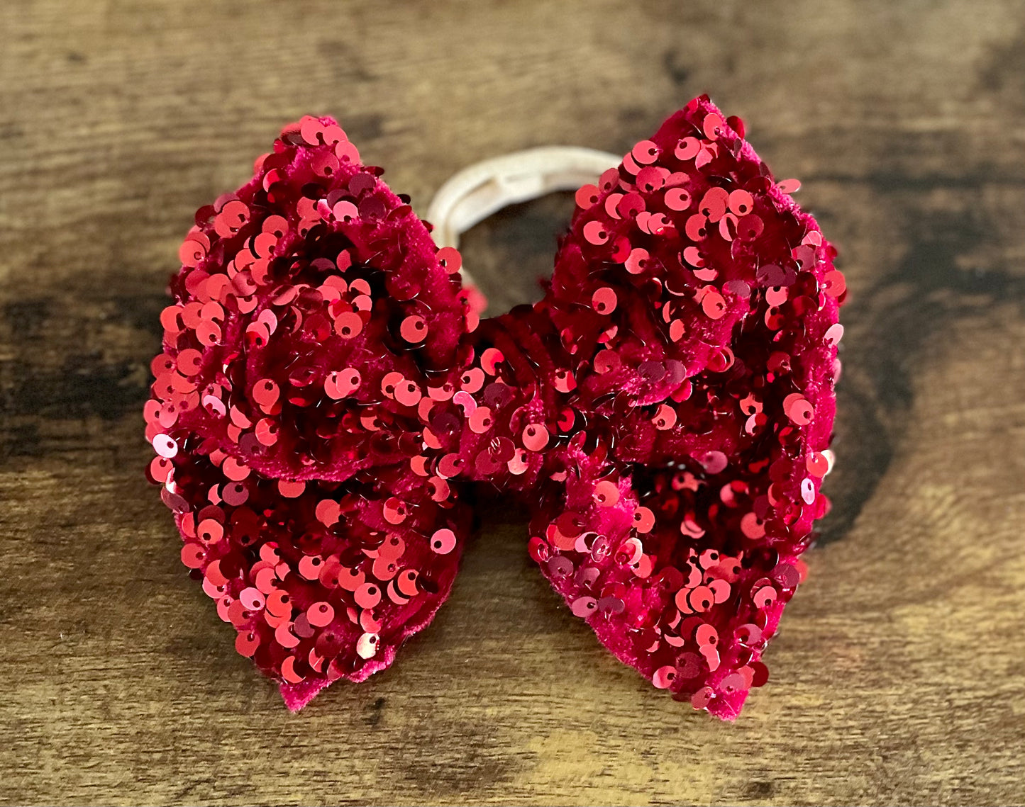 Red Sequin Big Bow