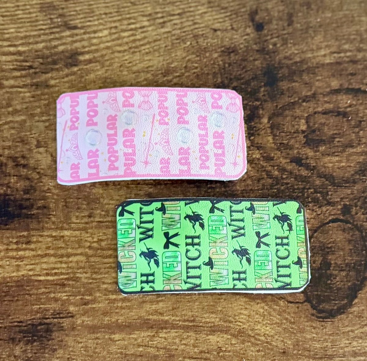 Pink & Green Witch Clip Set - EmZo BowsClip Set