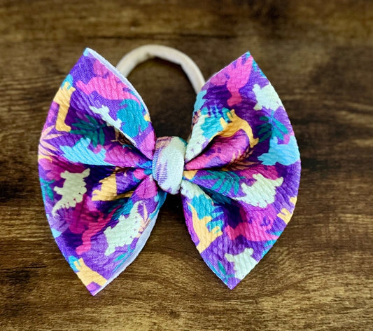 Purple Dinos Big Bow - EmZo BowsBig Bow