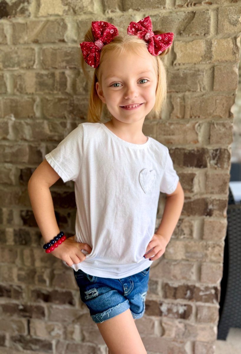 Red Bandana Bow - EmZo Bowsbow