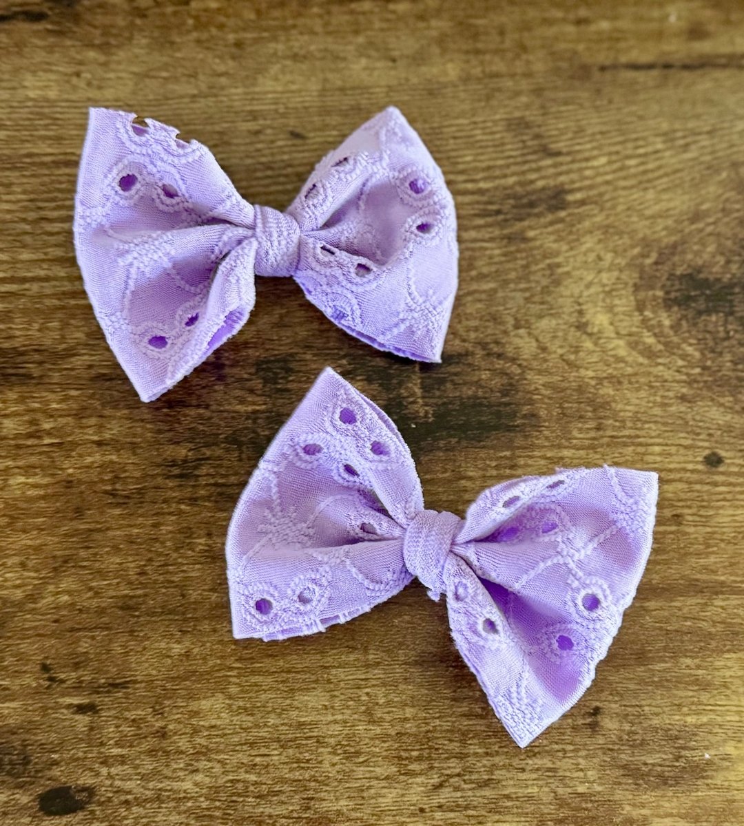 Violet Eyelet Dainty Set - EmZo Bowsdainty