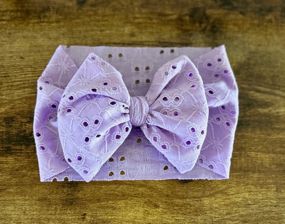 Violet Eyelet Head Wrap - EmZo BowsHead wrap