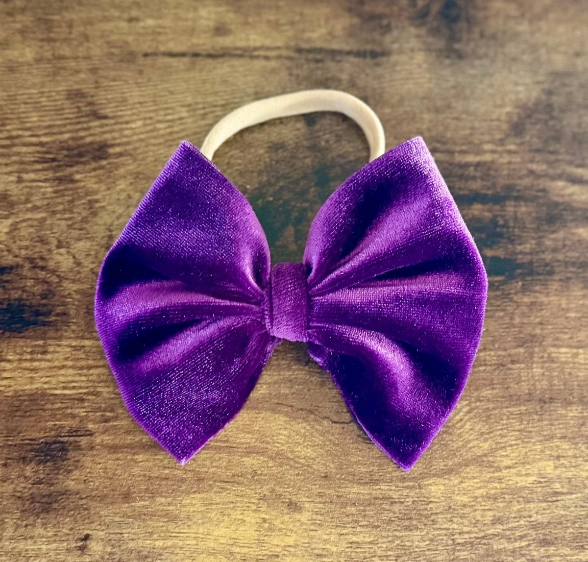 Violet Velvet Big Bow - EmZo BowsBig Bow