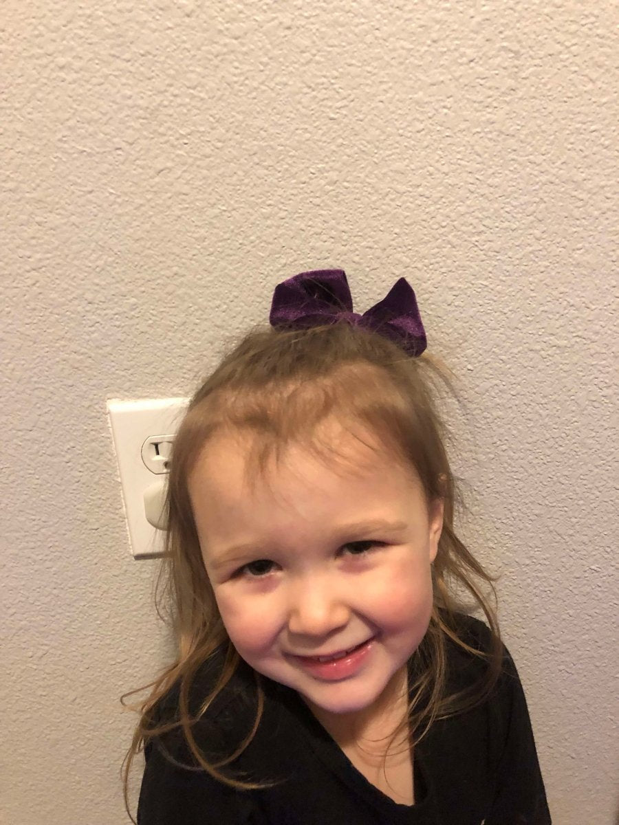 Violet Velvet Bow - EmZo Bowsbow