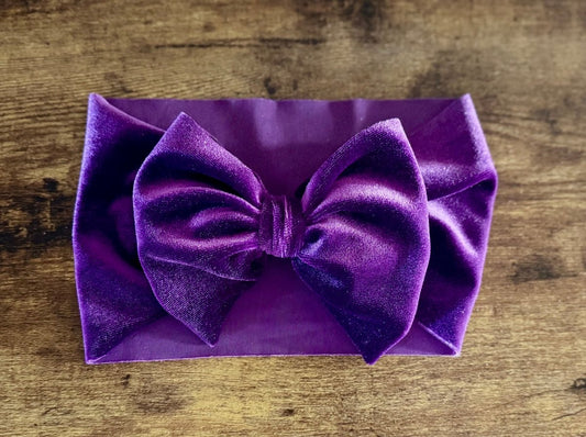 Violet Velvet Head Wrap - EmZo BowsHead wrap