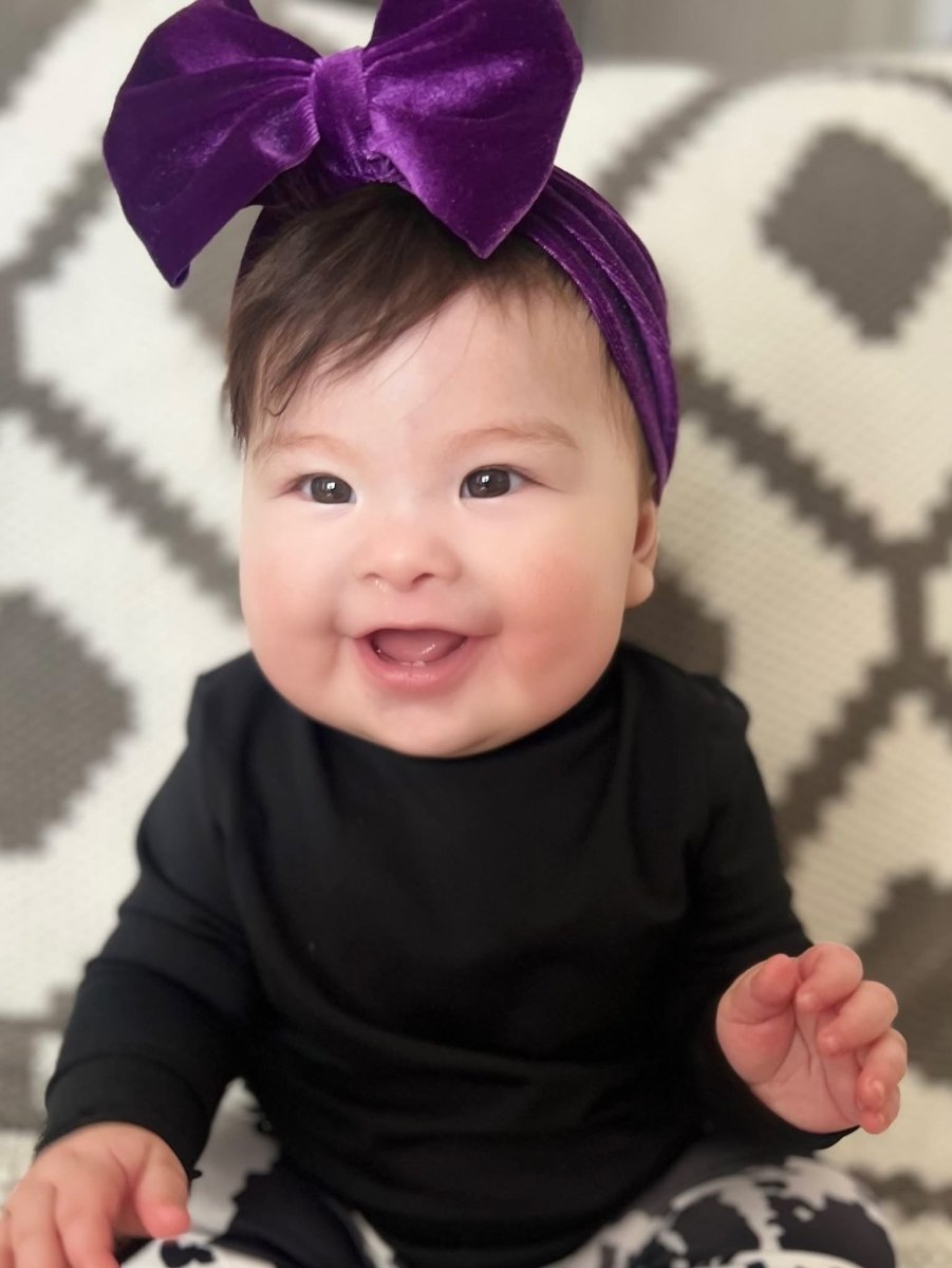 Violet Velvet Head Wrap - EmZo BowsHead wrap