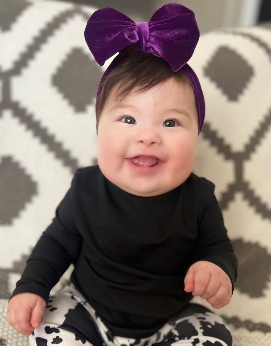Violet Velvet Head Wrap - EmZo BowsHead wrap