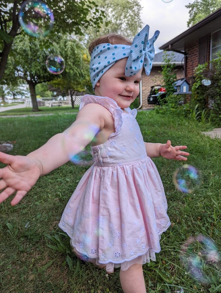 Aqua Dots Head Wrap - EmZo BowsHead wrap