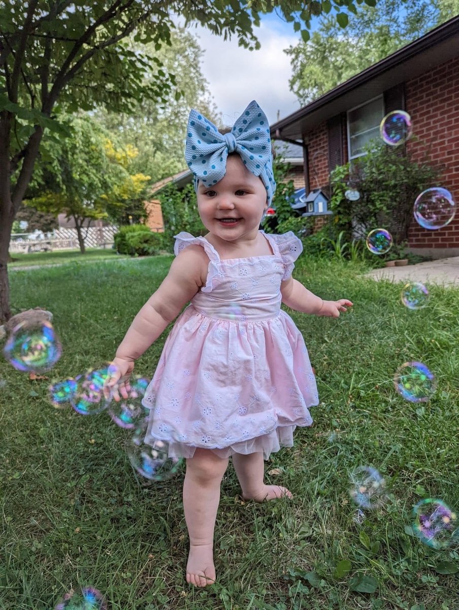 Aqua Dots Head Wrap - EmZo BowsHead wrap