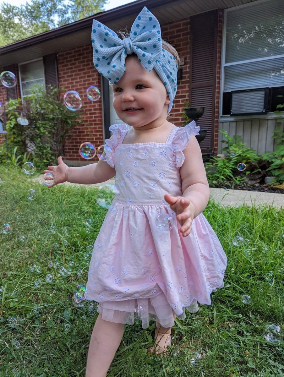 Aqua Dots Head Wrap - EmZo BowsHead wrap