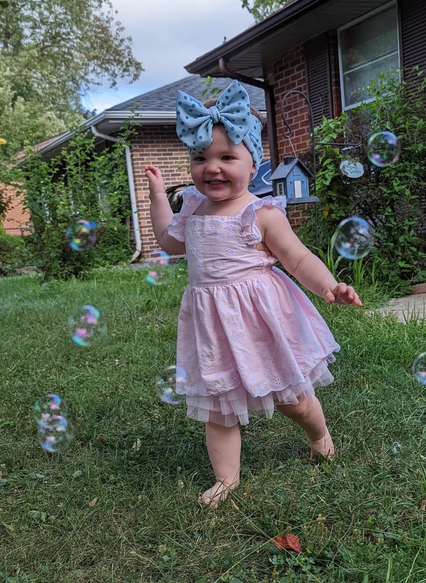 Aqua Dots Head Wrap - EmZo BowsHead wrap