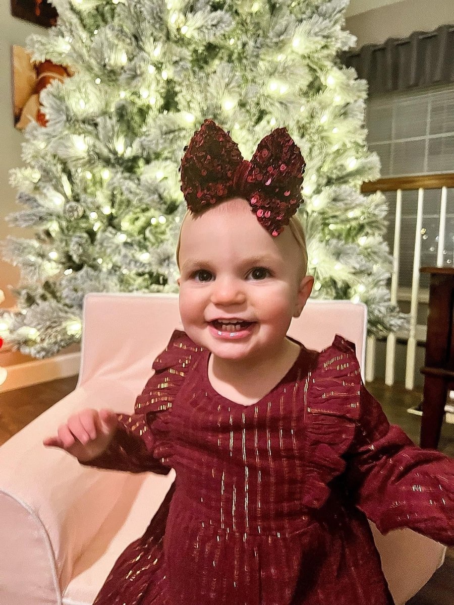Burgundy Sequin Velvet Bow - EmZo Bowsbow