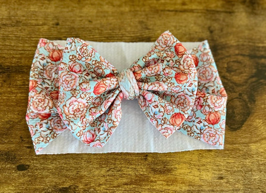 Coral Bloom Head Wrap - EmZo BowsHead wrap
