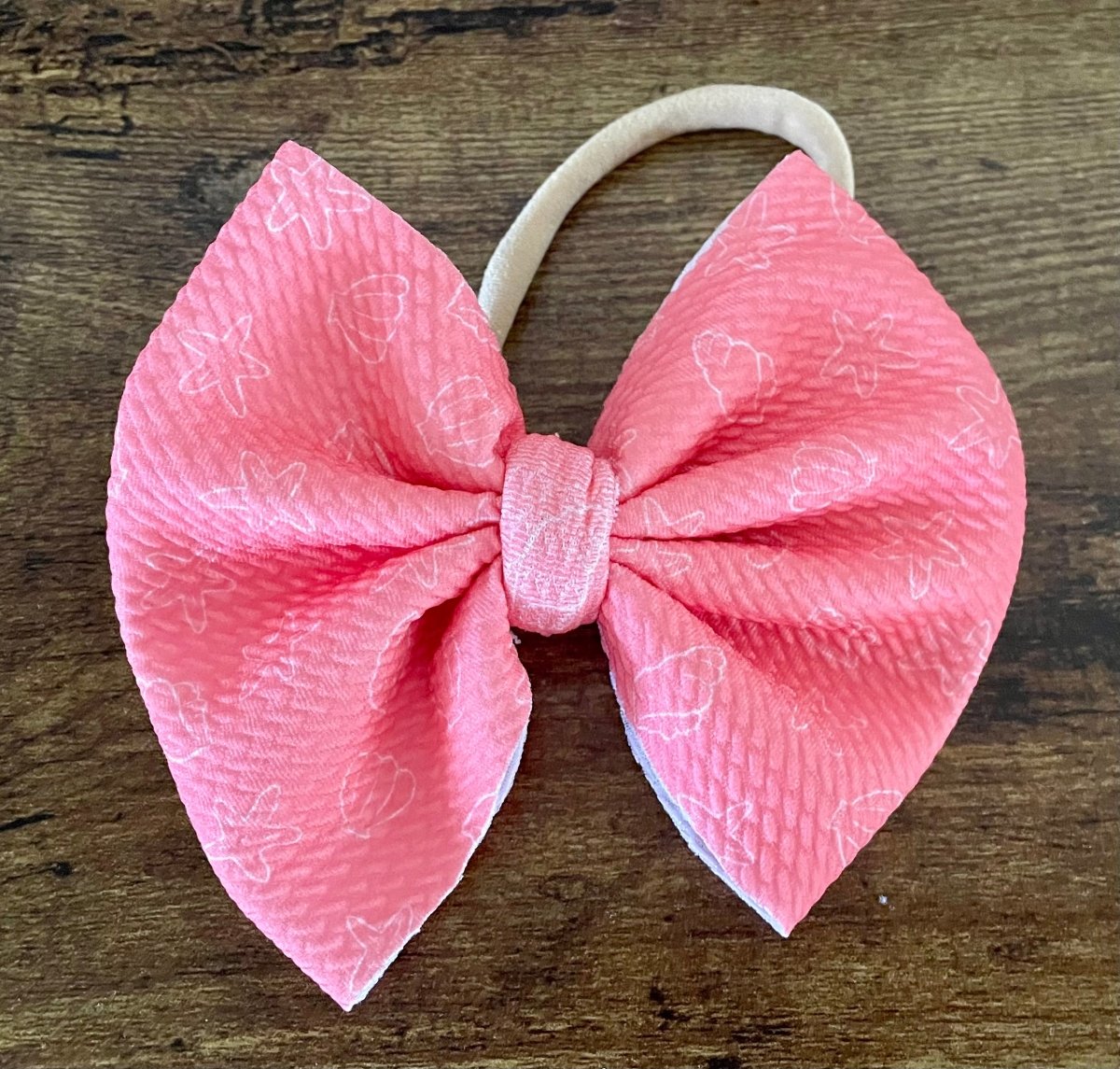 Coral Shells Big Bow - EmZo BowsBig Bow