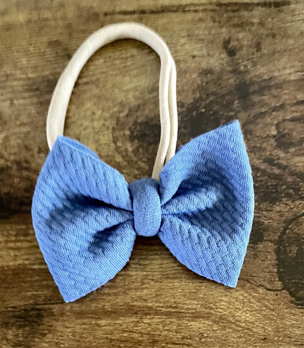 Faded Blue Newborn Bow - EmZo Bowsnewborn bow