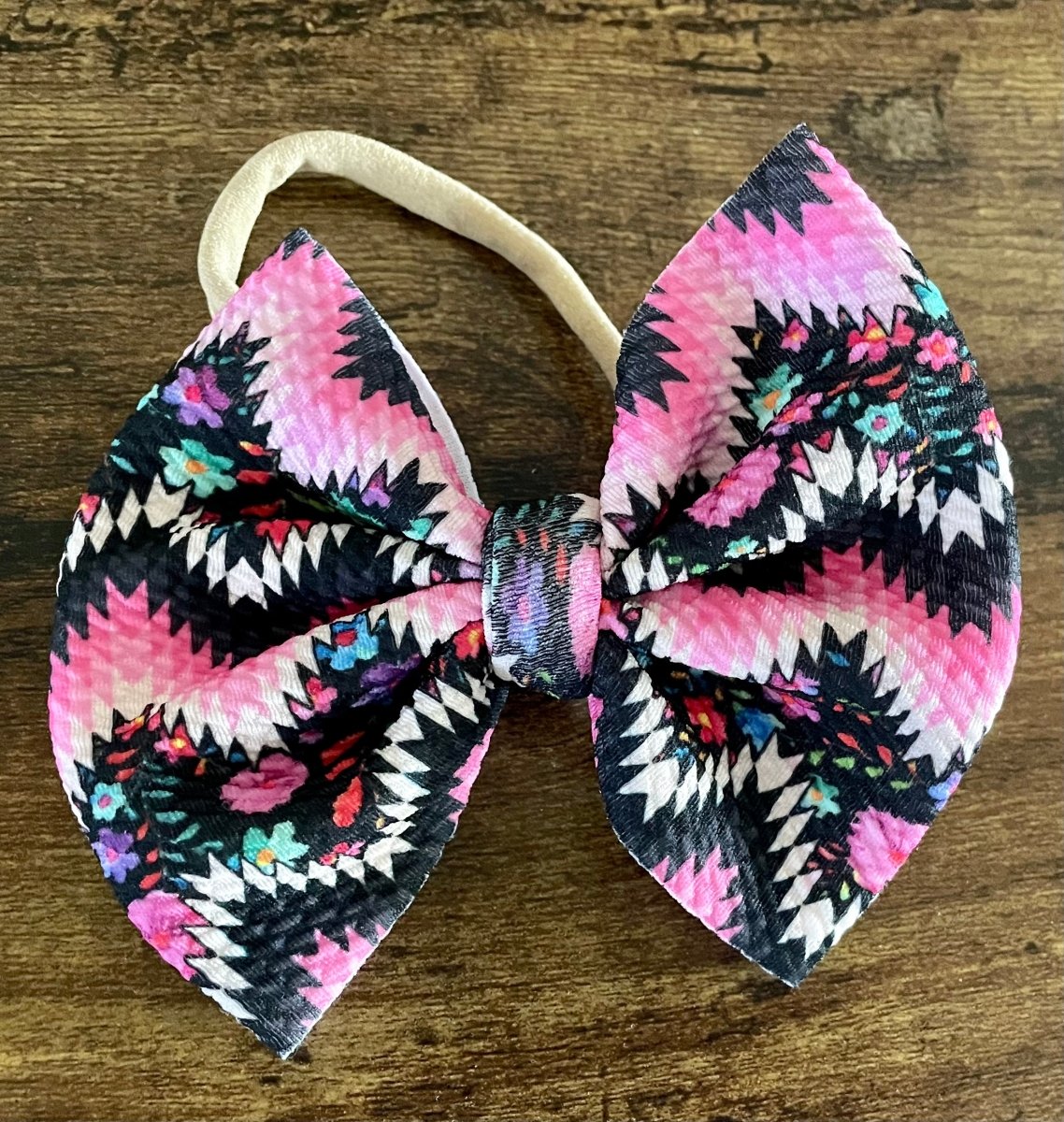 Floral Aztec Big Bow - EmZo BowsBig Bow