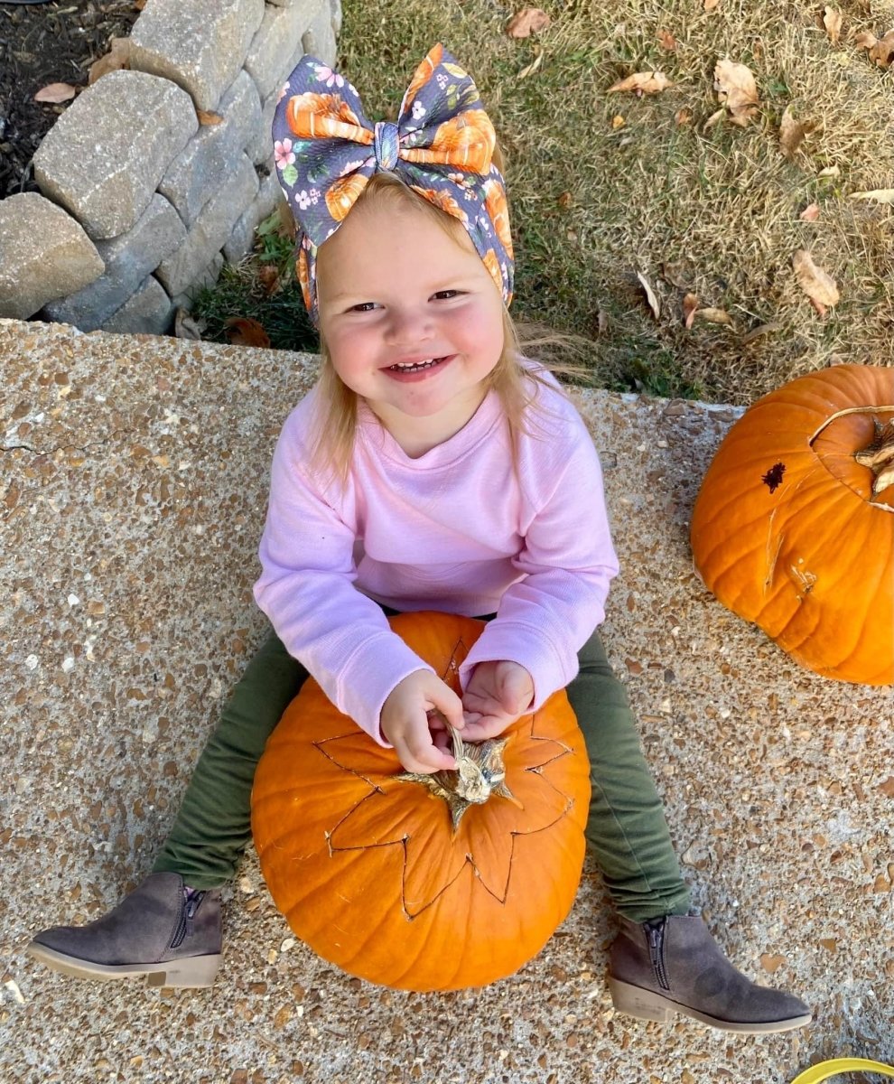 Floral Pumpkin Head Wrap - EmZo BowsHead wrap