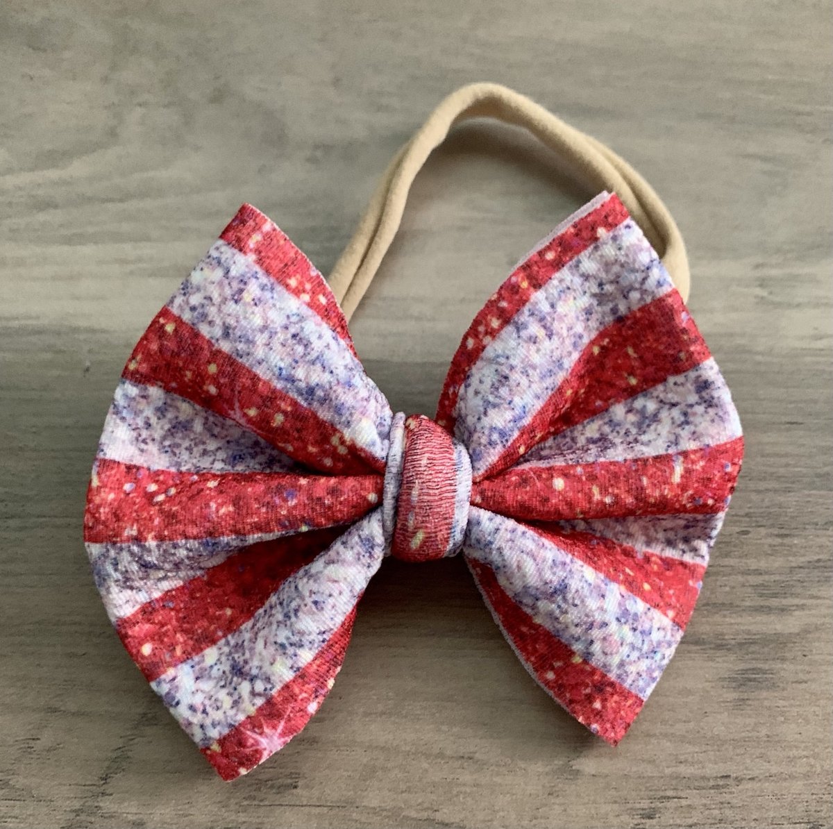 Glitter Stripes Bow - EmZo Bowsbow