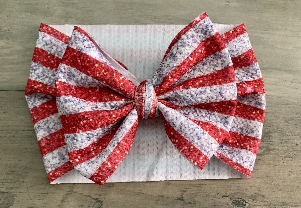 Glitter Stripes Head Wrap - EmZo BowsHead wrap