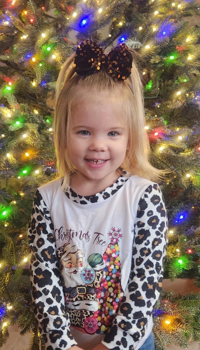 Gold Sequin Velvet Bow - EmZo Bowsbow