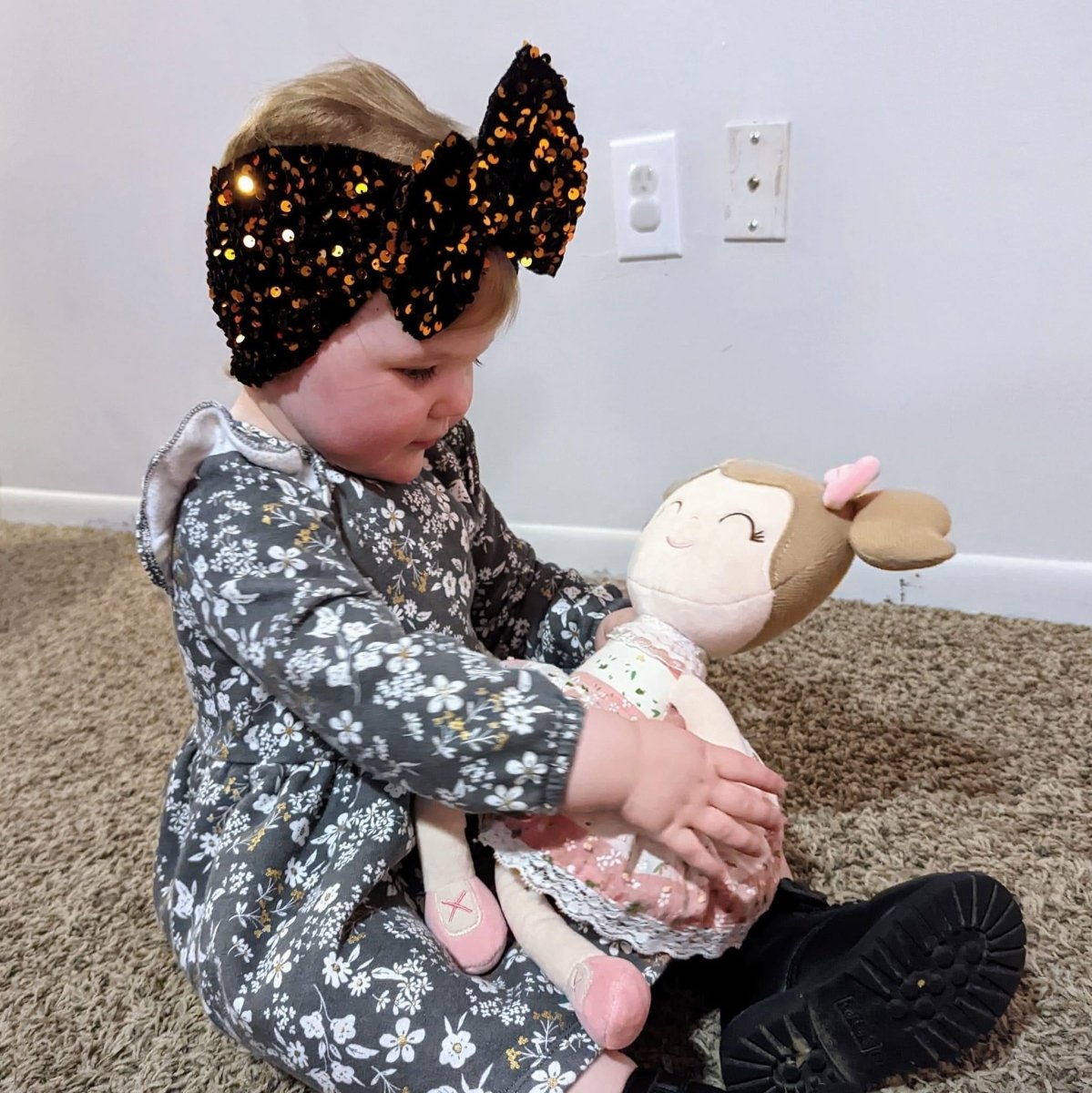 Gold Sequin Velvet Head Wrap - EmZo BowsHead wrap
