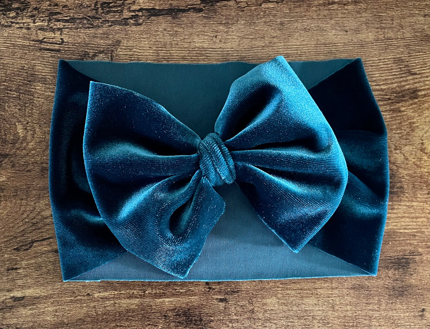 Teal Velvet Head Wrap