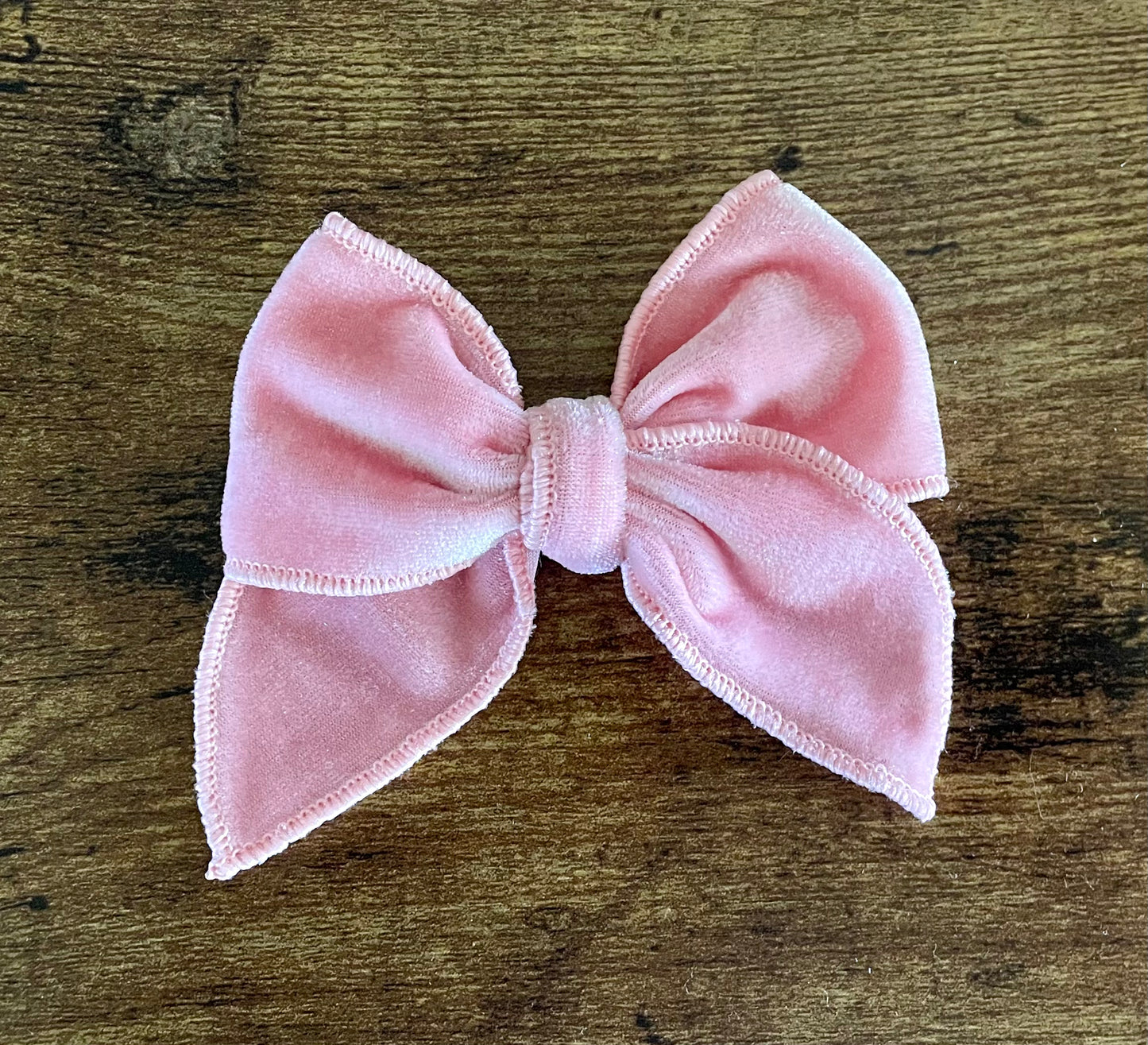 Pink Velvet Sailor Bow