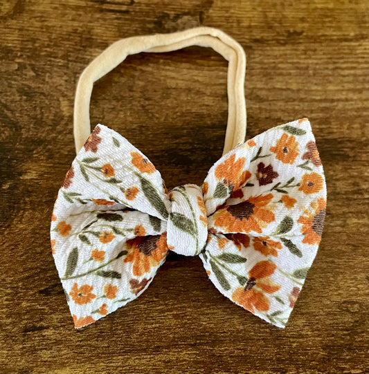 Golden Garden Newborn Bow
