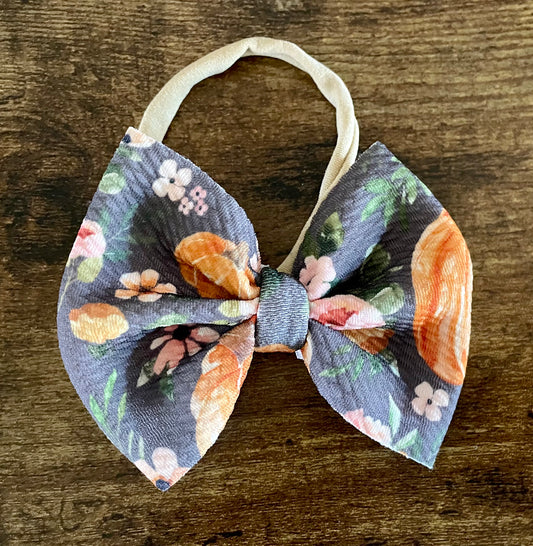 Floral Pumpkin Bow