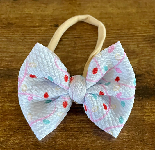 Pastel Lights Newborn Bow