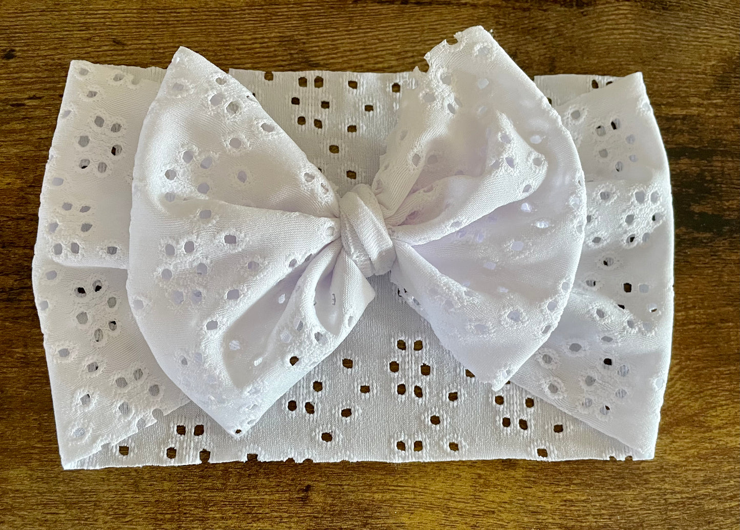 White Eyelet Head Wrap