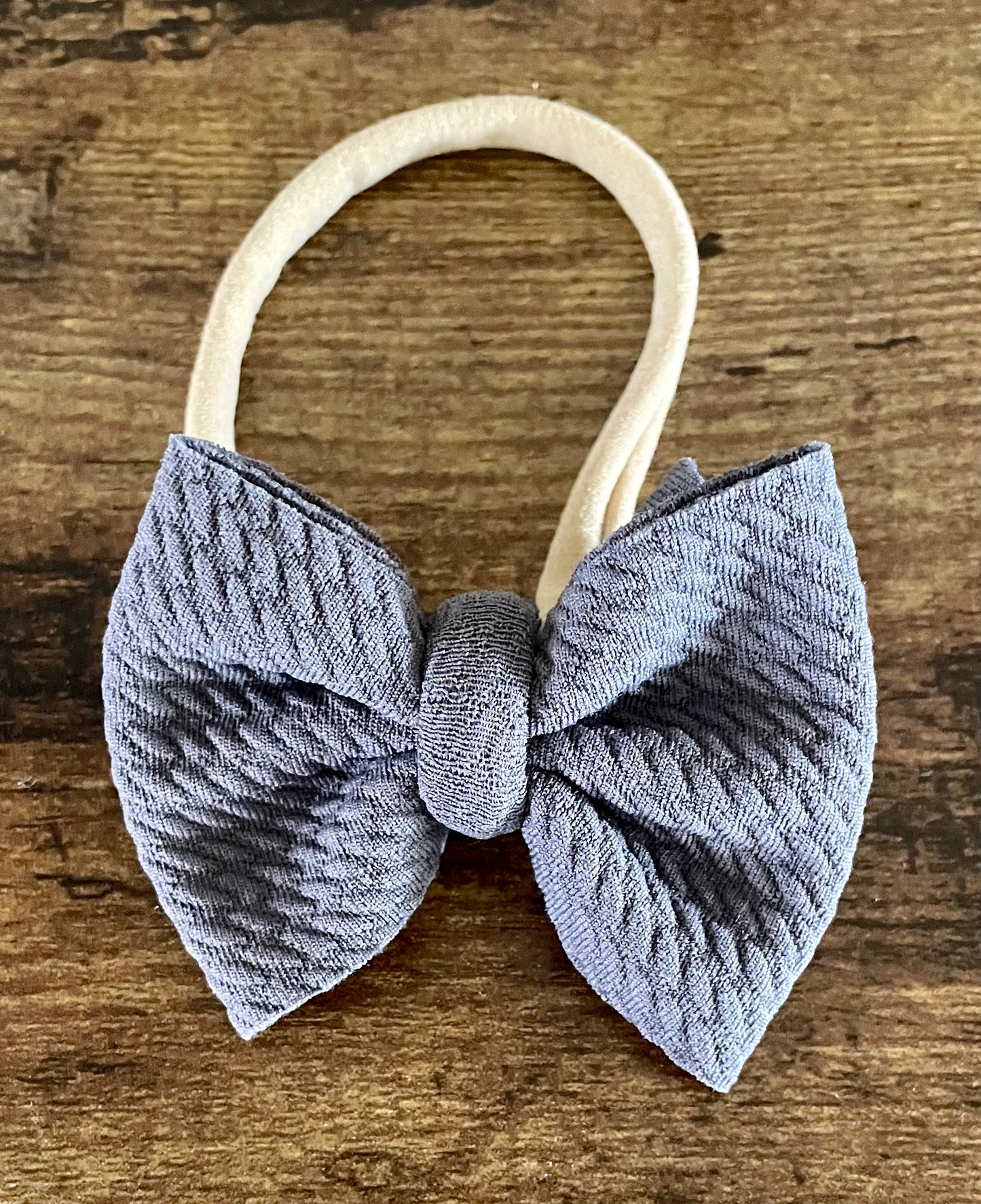 Charcoal Newborn Bow