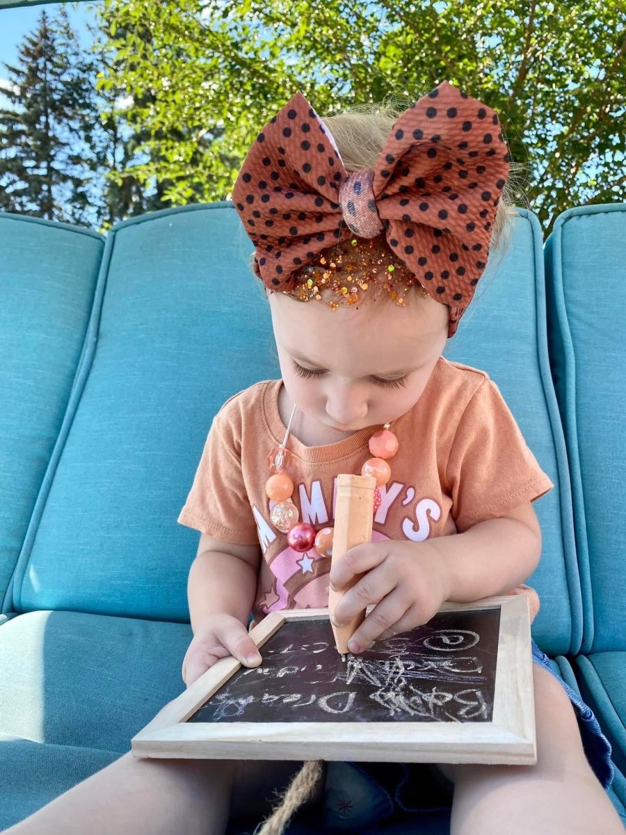 Mocha Dots Head Wrap - EmZo BowsHead wrap