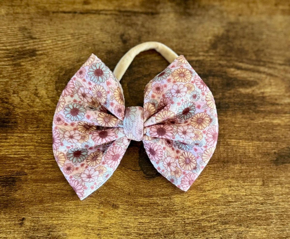 Pastel Florals Big Bow - EmZo BowsBig Bow