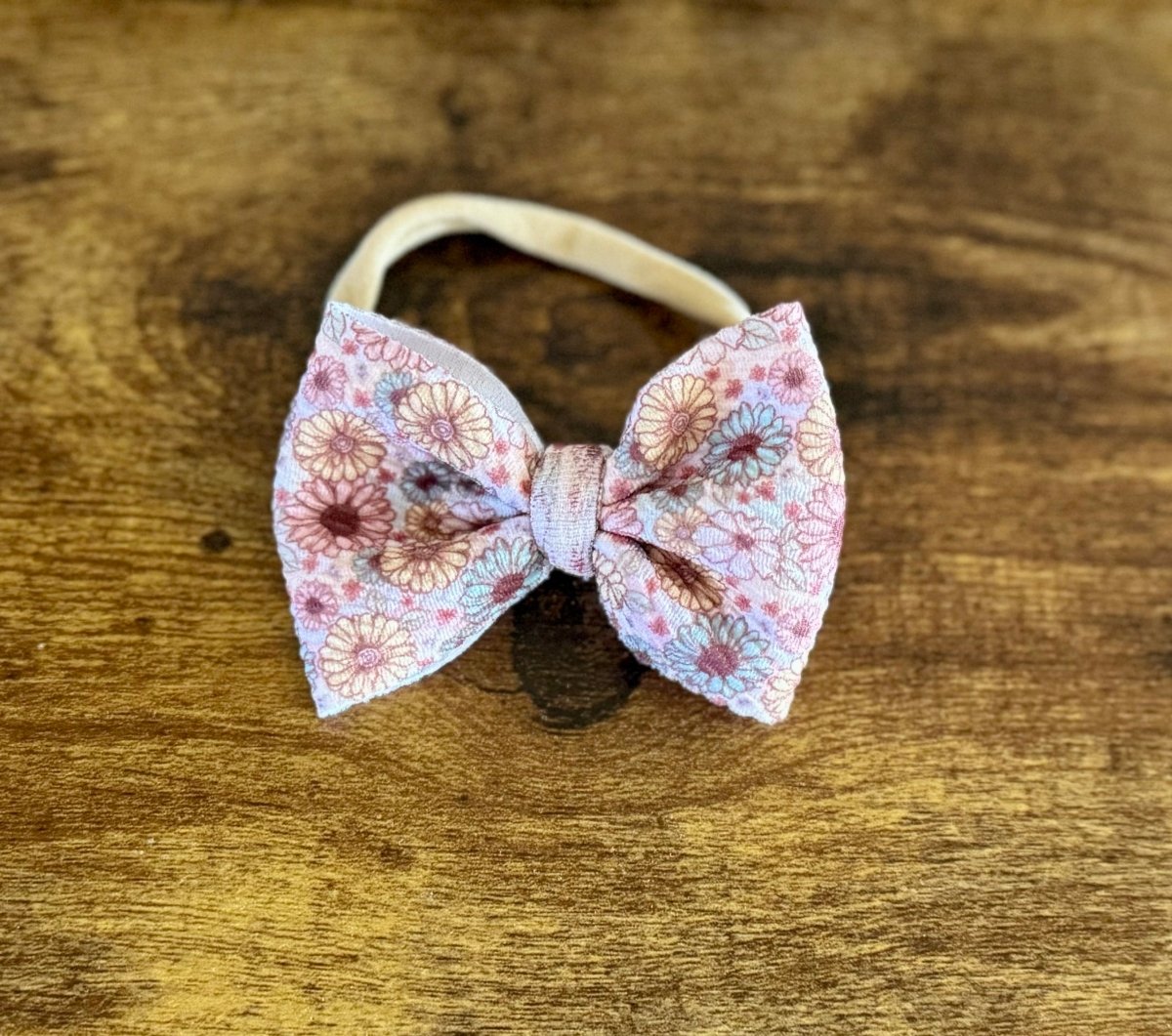 Pastel Florals Newborn Bow - EmZo Bowsnewborn bow