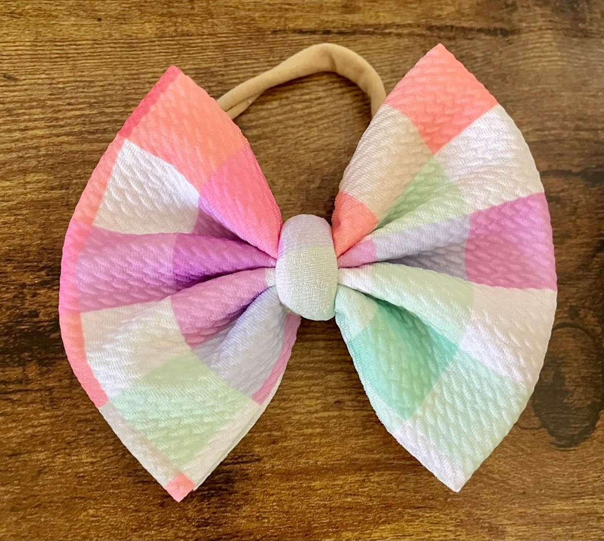 Spring Plaid Big Bow - EmZo BowsBig Bow