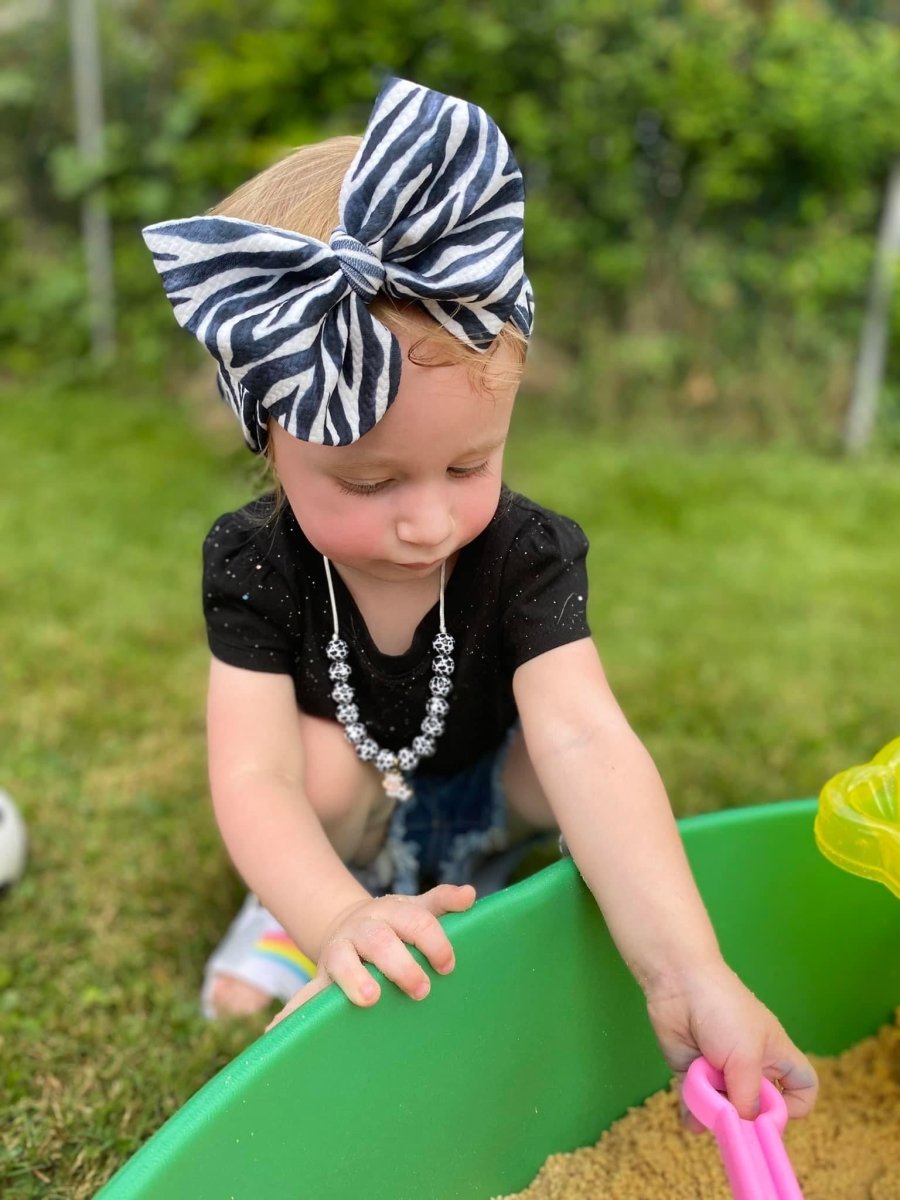 Zebra Head Wrap - EmZo BowsHead wrap