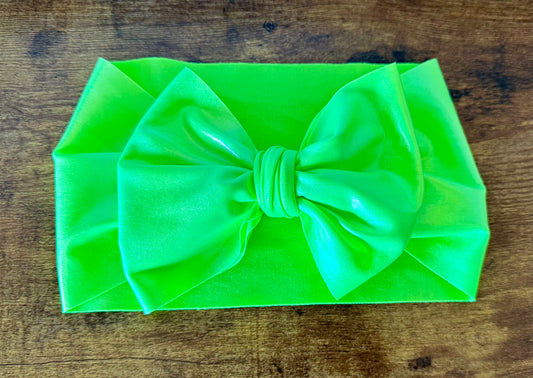 Neon Green Shimmer Head Wrap
