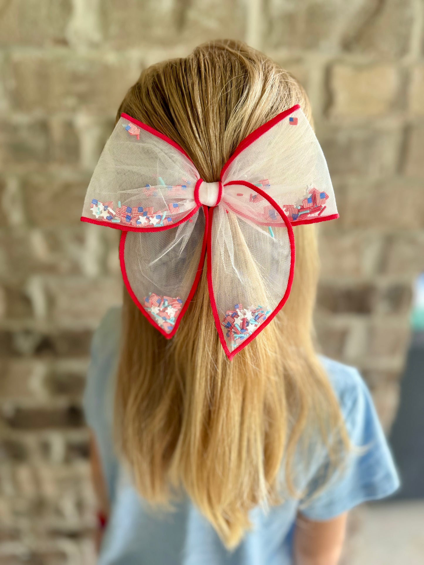 USA Confetti Sailor Bow