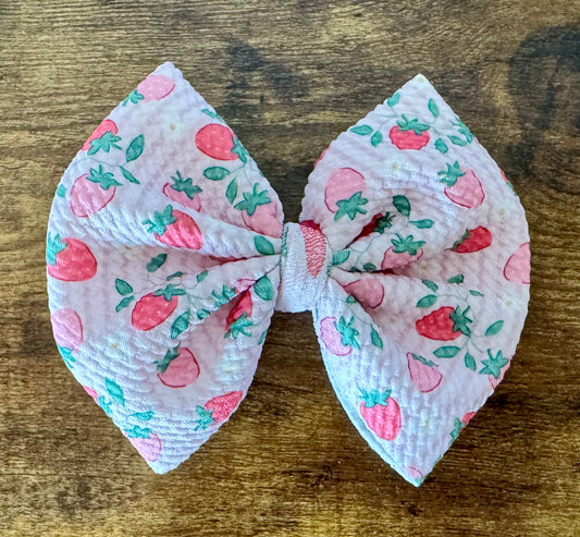 Sweet Strawberries Big Bow
