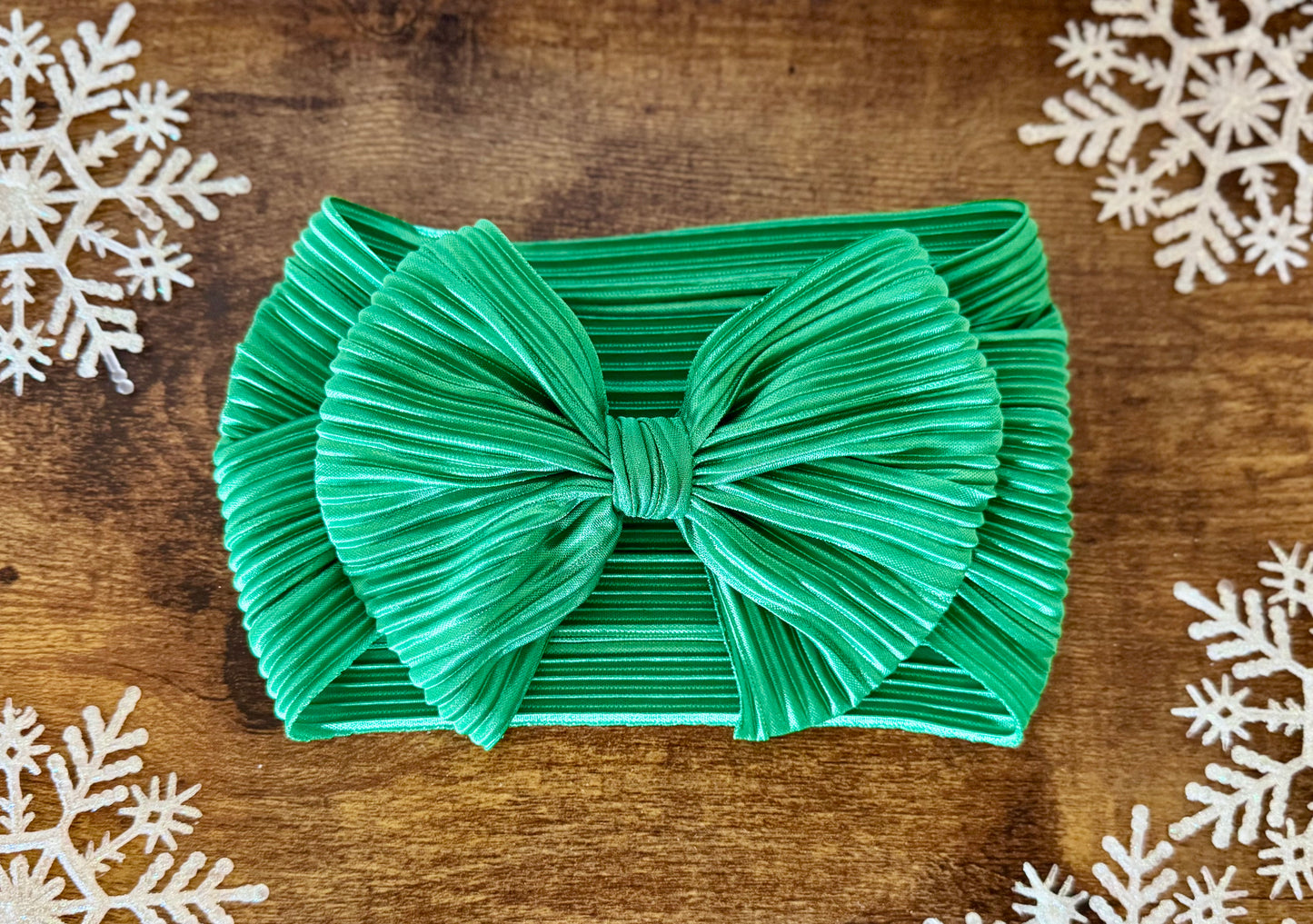 Pleated Green Head Wrap