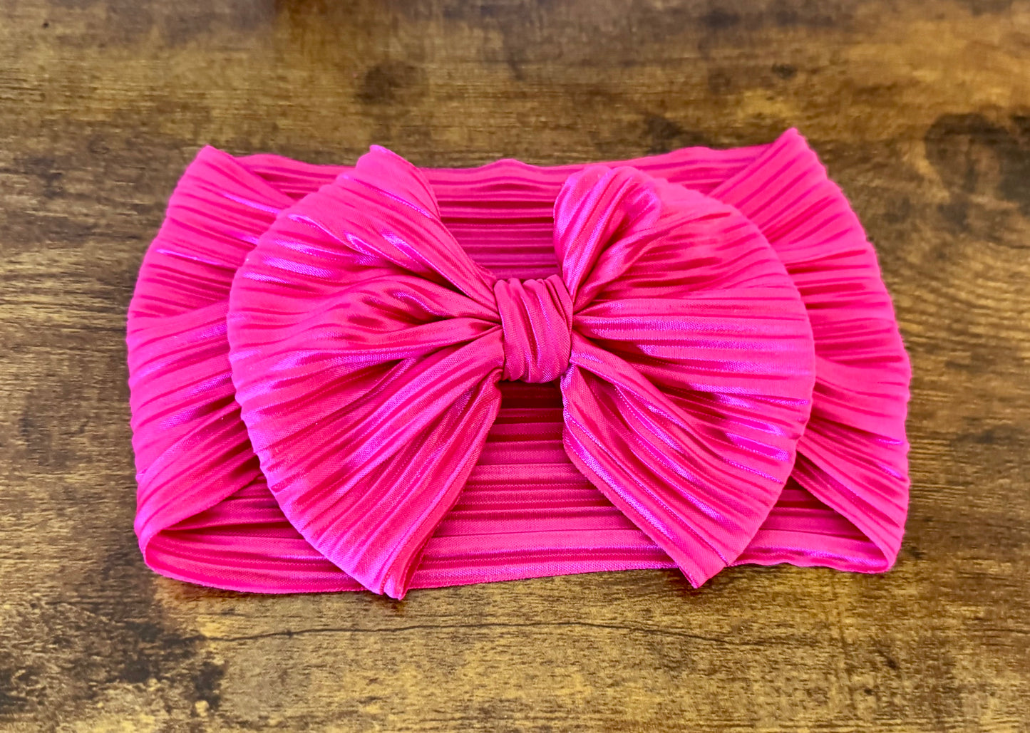 Pleated Fuchsia Head Wrap