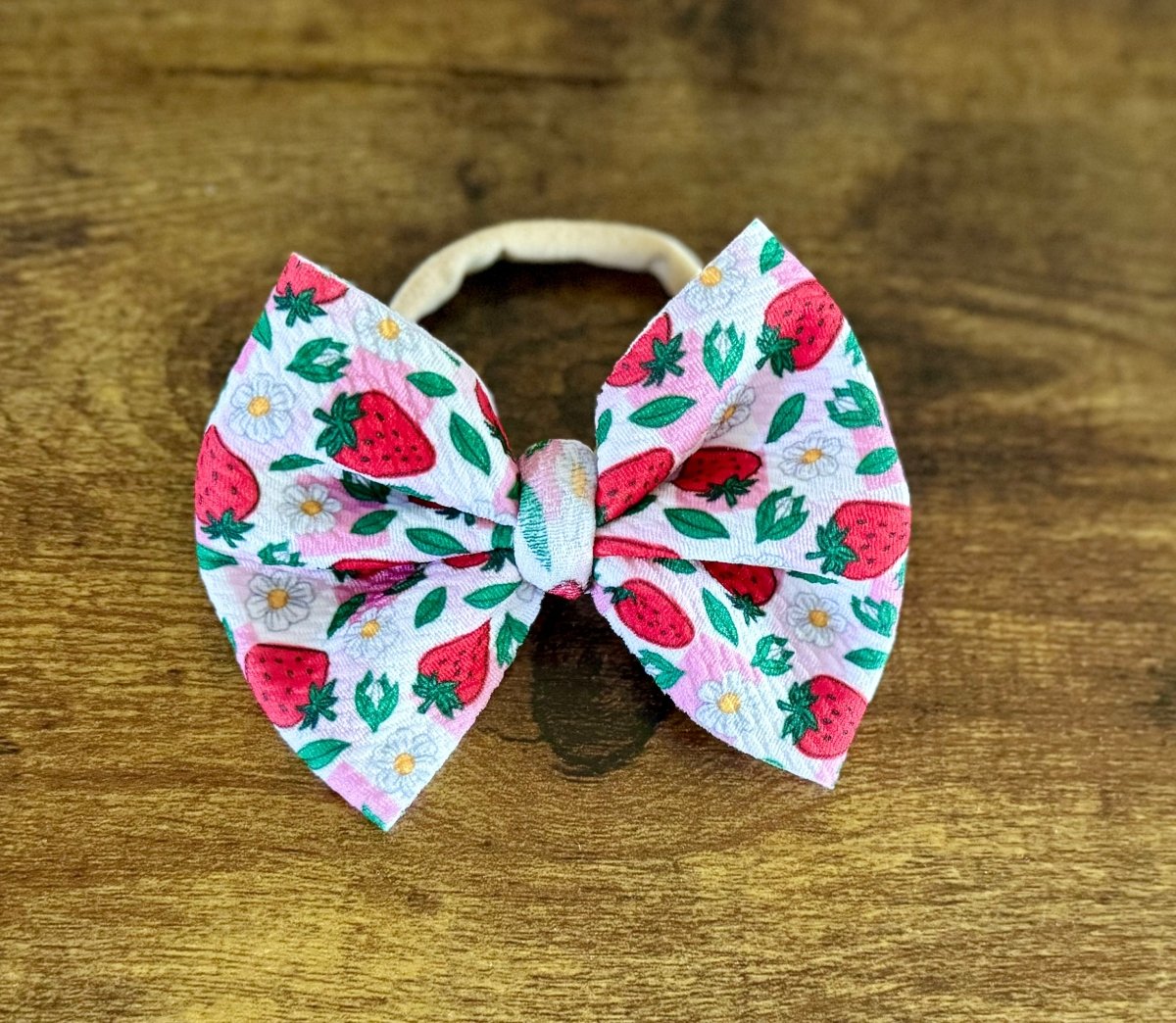 Checkered Strawberries Bow - EmZo Bowsbow