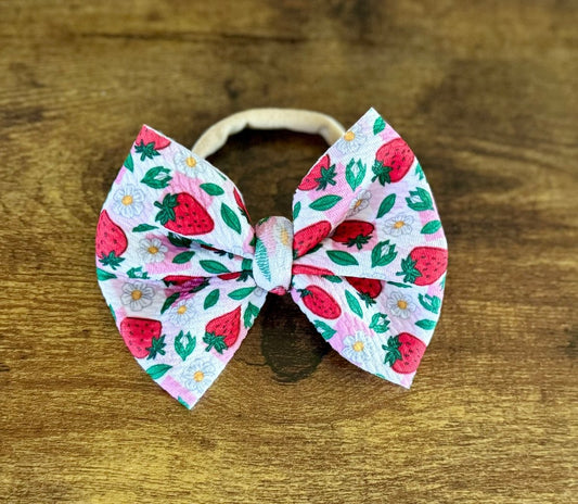 Checkered Strawberries Bow - EmZo Bowsbow