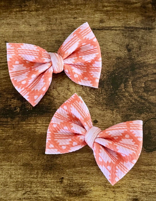 Coral Aztec Dainty Set - EmZo Bowsdainty