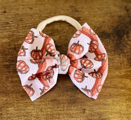 Groovy Pumpkin Bow - EmZo Bowsbow