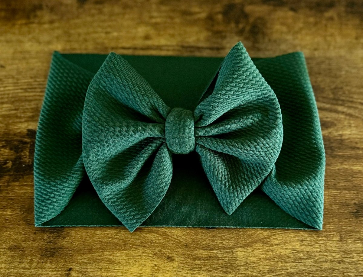 Hunter Green Head Wrap - EmZo BowsHead wrap